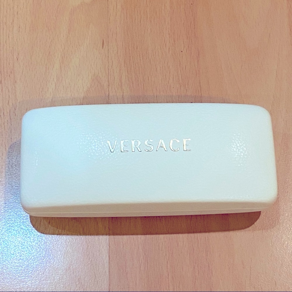 *NEW* Versace White Leather Hard Case for Sunglasses